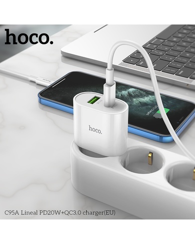 Củ sạc Hoco C95A 2 Cổng USB-A Và USB-C