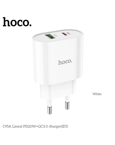 Củ sạc Hoco C95A 2 Cổng USB-A Và USB-C
